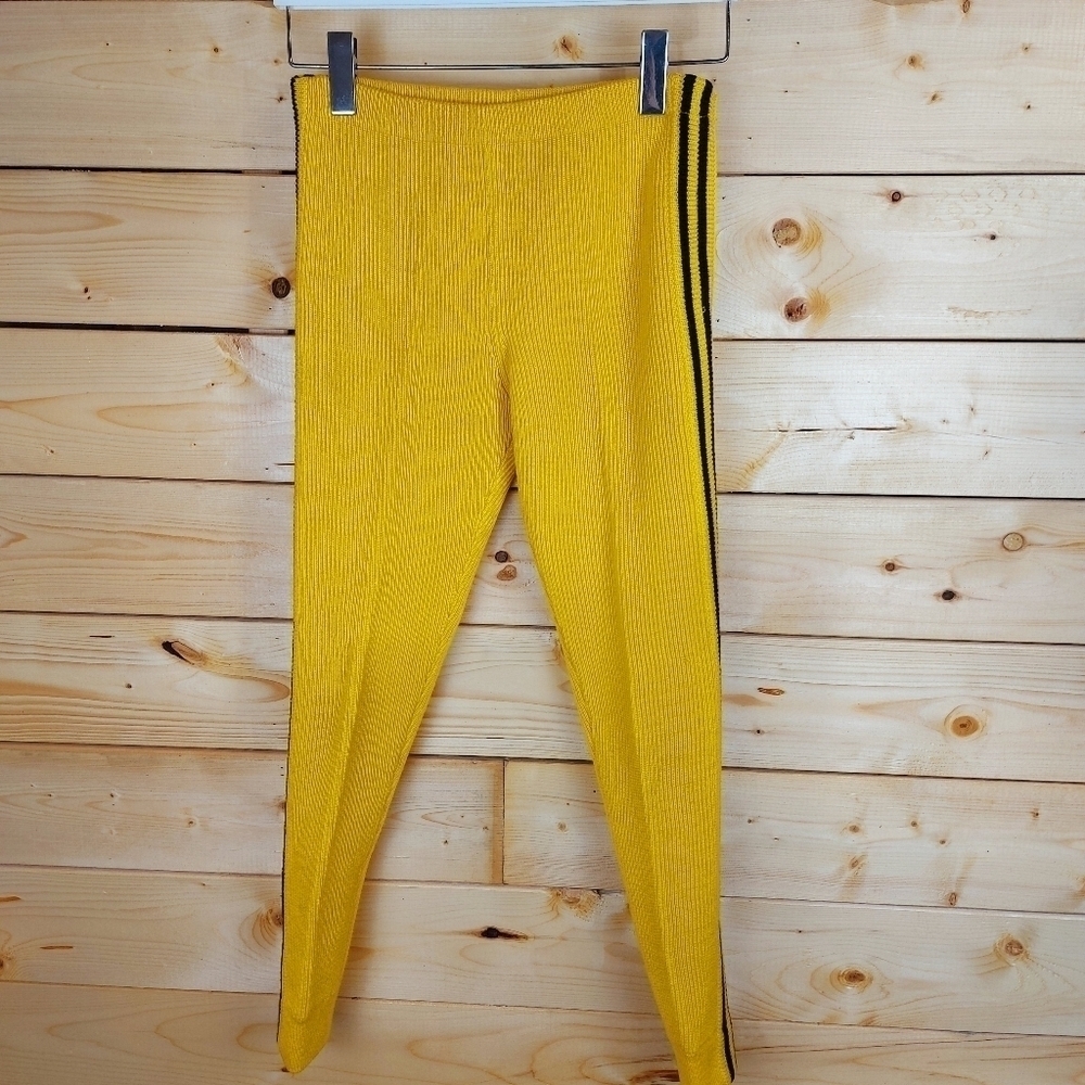 Vintage SKI DOO Knit Yellow High Rise Legging Jogger Fit Small
